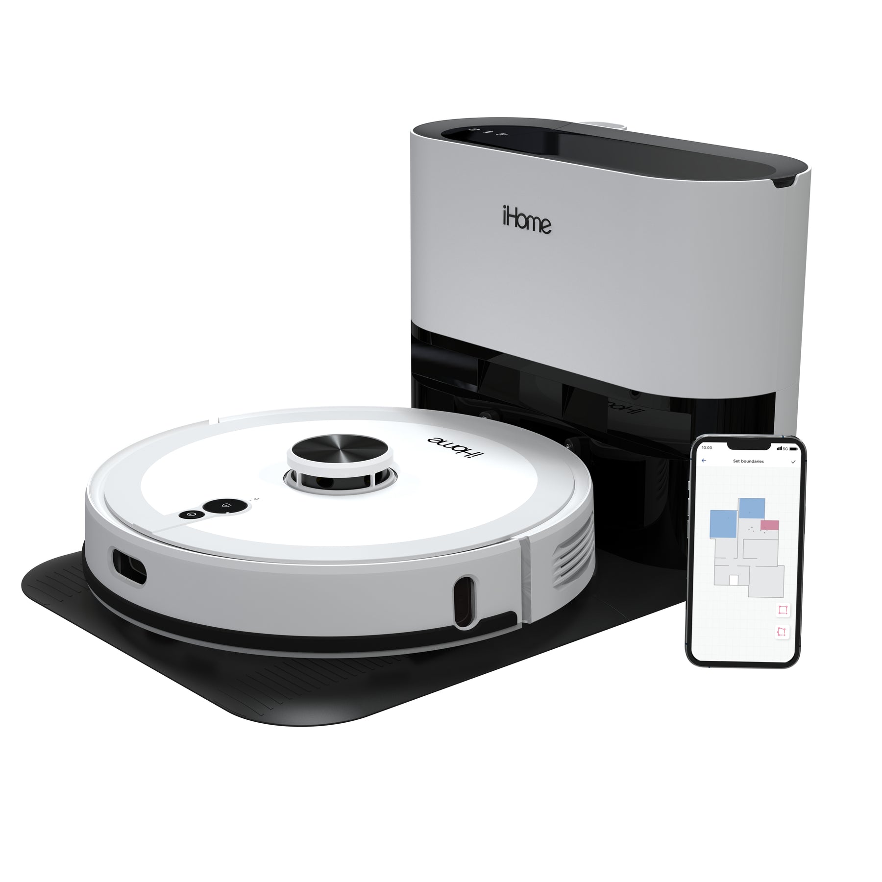 iHome Orbita Pro Robot Vacuum & Mop, Self Emptying, Lidar Technology