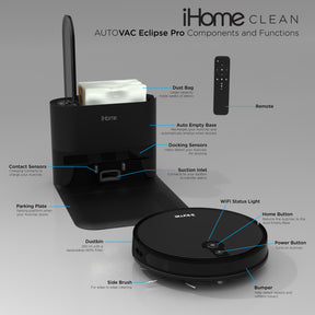 iHome AutoVac Eclipse Pro 11Y Robot Vacuum
